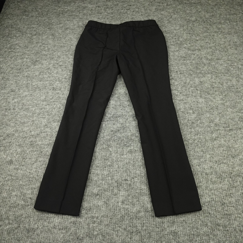 Lafayette 148 New York Pants Womens 10 Black Gramercy Acclaimed Stretch Straight - Picture 2 of 9